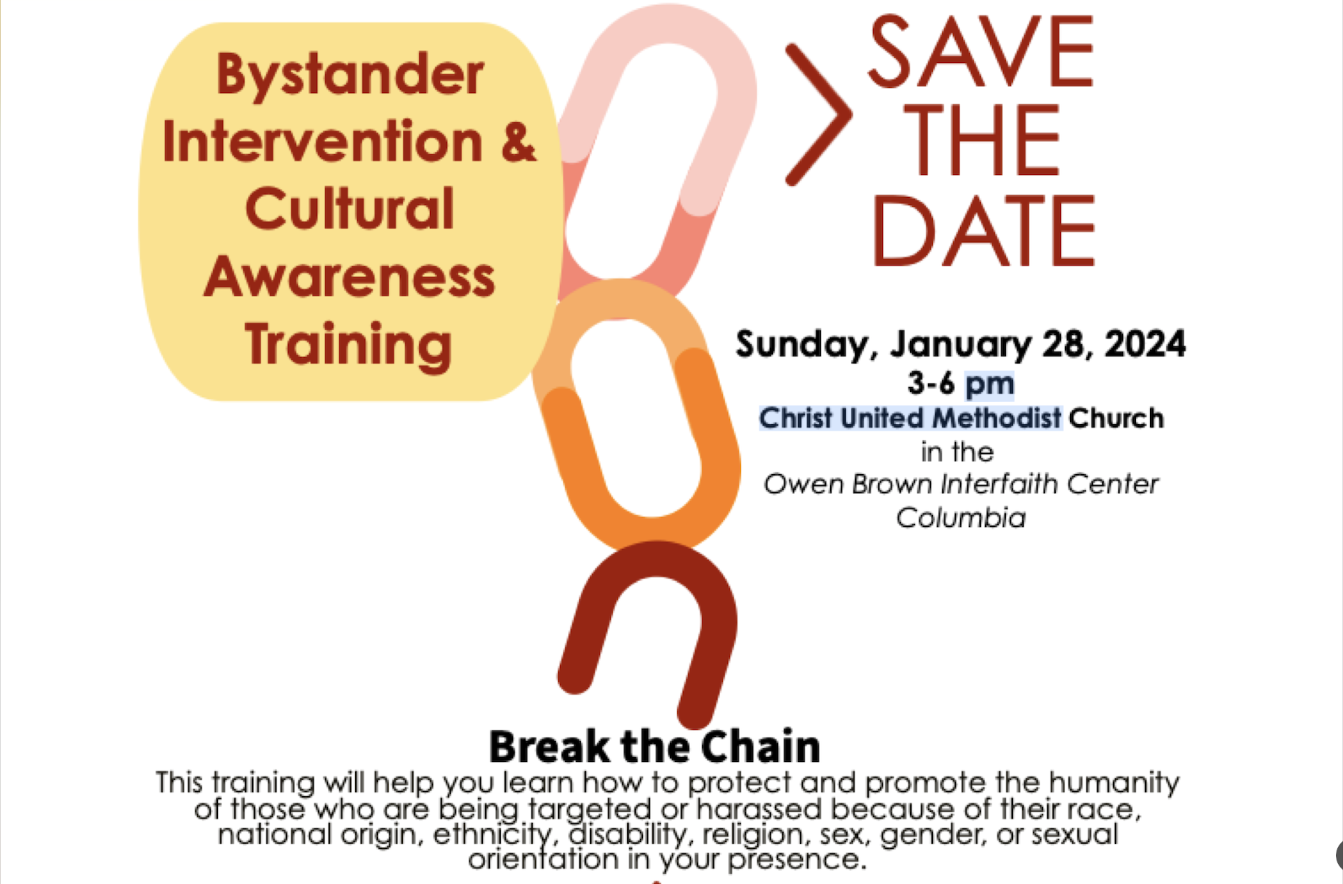 Bystander Awareness Training 2024 – Christ United Methodist Church